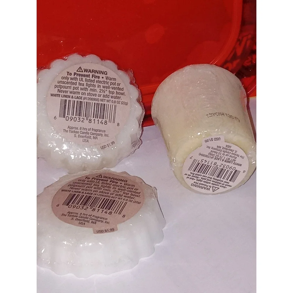 Simply Home Yankee Candle White Linen & Lace Tarts & Votives Wax Melt Retired